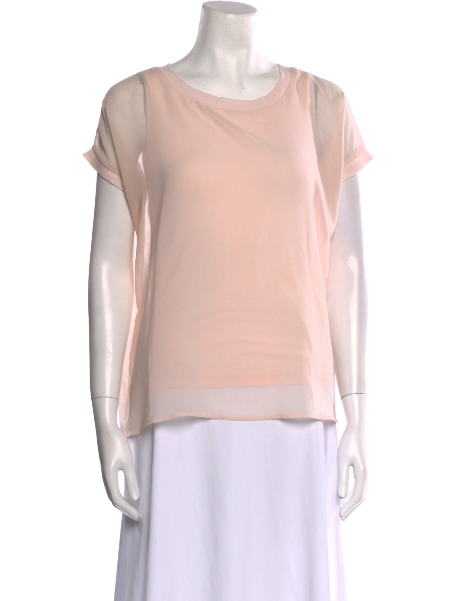 Saks Fifth Avenue Bateau Neckline Short Sleeve T-Shirt