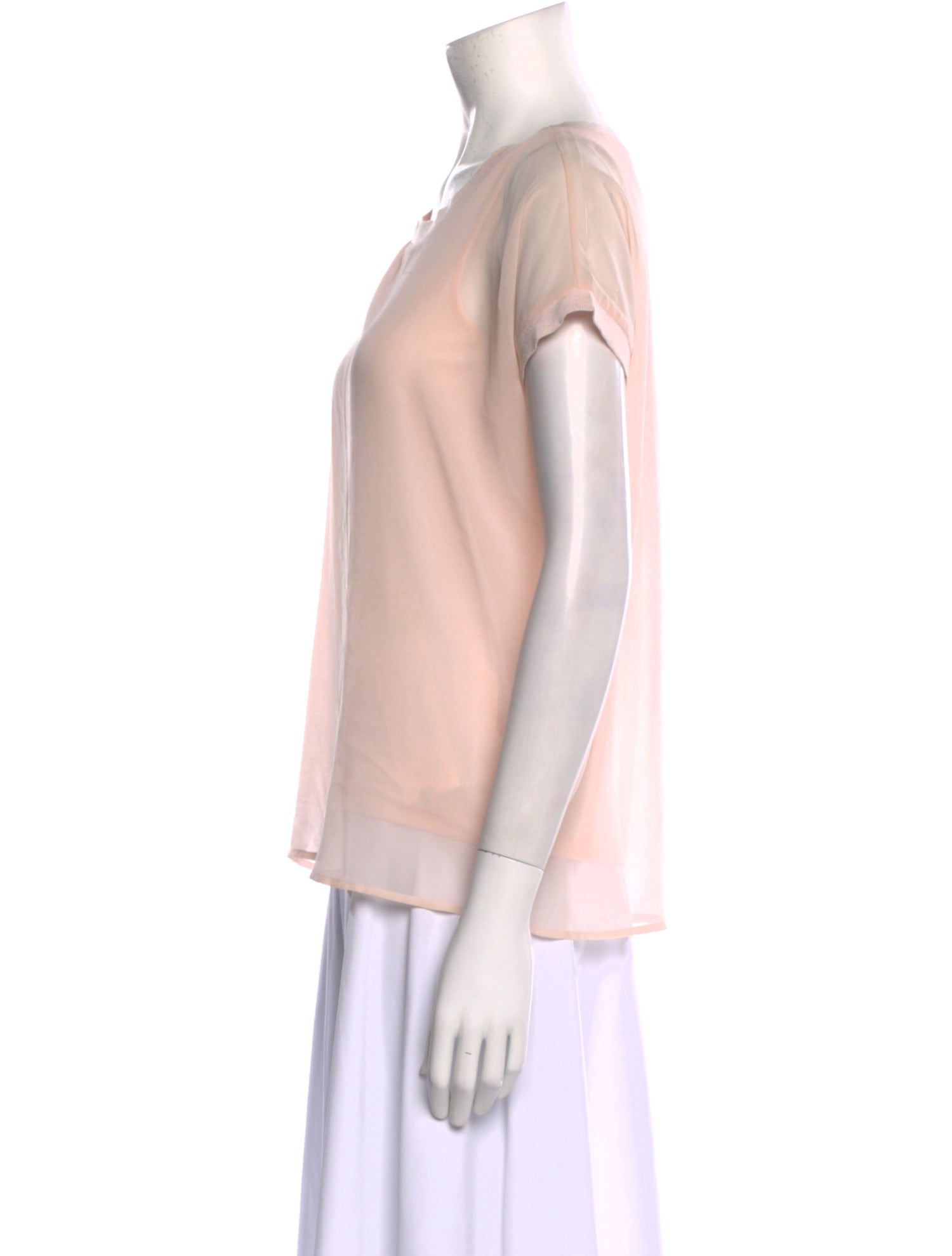 Saks Fifth Avenue Bateau Neckline Short Sleeve T-Shirt