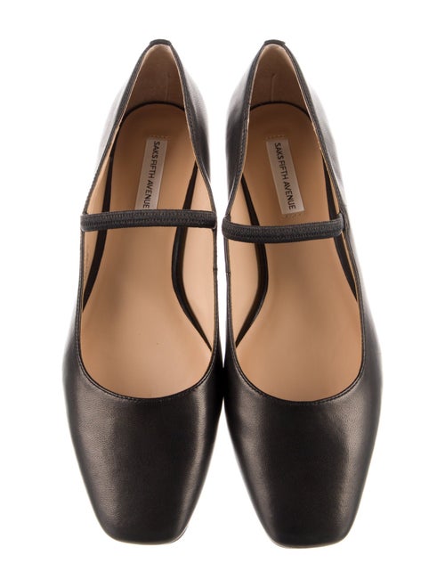 Saks Fifth Avenue Leather Mary Jane Flats