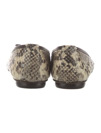 Saks Fifth Avenue Snakeskin Animal Print Ballet Flats