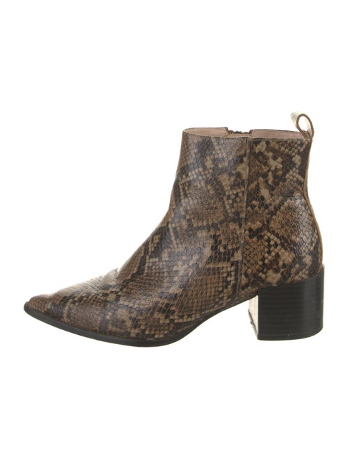Saks Fifth Avenue Embossed Leather Animal Print Boots