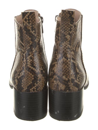 Saks Fifth Avenue Embossed Leather Animal Print Boots