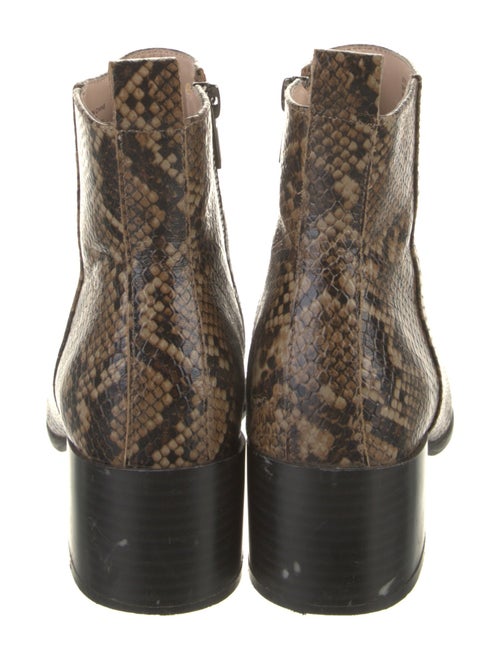 Saks Fifth Avenue Embossed Leather Animal Print Boots