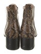 Saks Fifth Avenue Embossed Leather Animal Print Boots