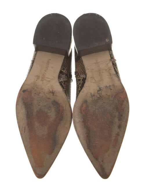 Saks Fifth Avenue Embossed Leather Animal Print Boots