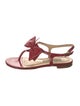 Saks Fifth Avenue Patent Leather T-Strap Sandals