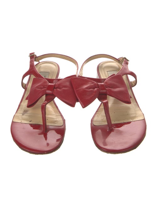 Saks Fifth Avenue Patent Leather T-Strap Sandals