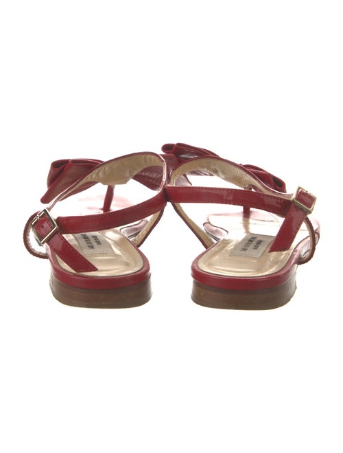 Saks Fifth Avenue Patent Leather T-Strap Sandals