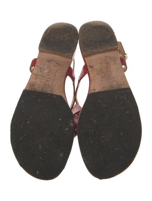 Saks Fifth Avenue Patent Leather T-Strap Sandals