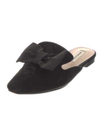 Saks Fifth Avenue Suede Bow Accents Mules