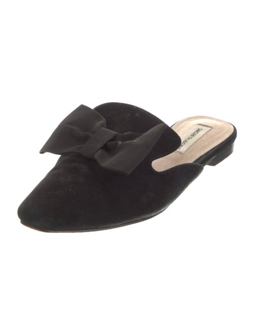 Saks Fifth Avenue Suede Bow Accents Mules