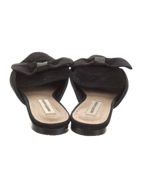 Saks Fifth Avenue Suede Bow Accents Mules