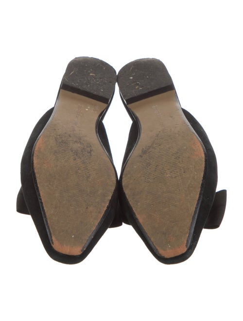 Saks Fifth Avenue Suede Bow Accents Mules