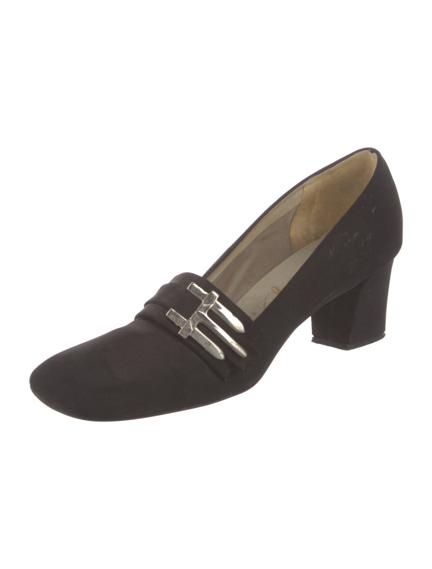 Saks Fifth Avenue Suede Fringe Trim Accent Pumps