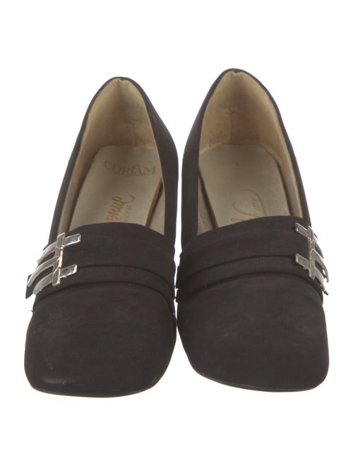 Saks Fifth Avenue Suede Fringe Trim Accent Pumps