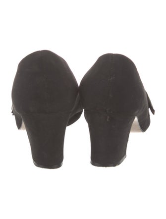 Saks Fifth Avenue Suede Fringe Trim Accent Pumps