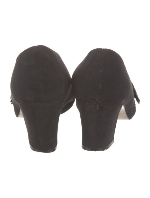 Saks Fifth Avenue Suede Fringe Trim Accent Pumps