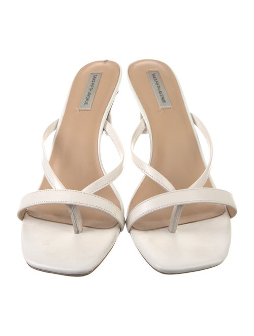 Saks Fifth Avenue Leather Slides