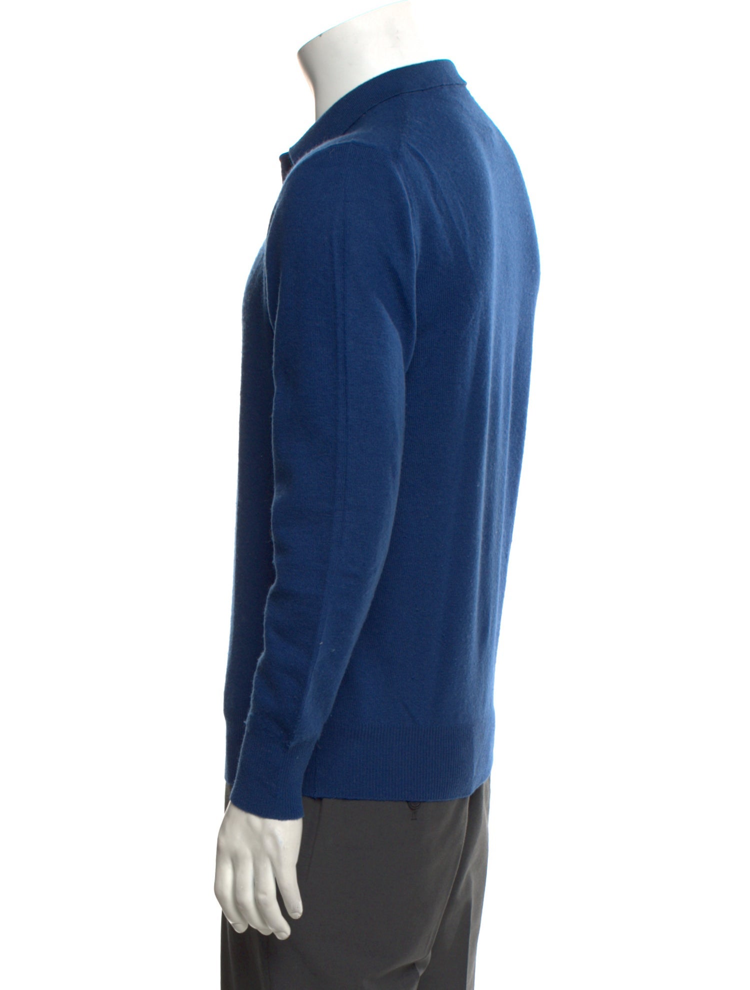 Saks Fifth Avenue Lambswool Collar Polo Sweater
