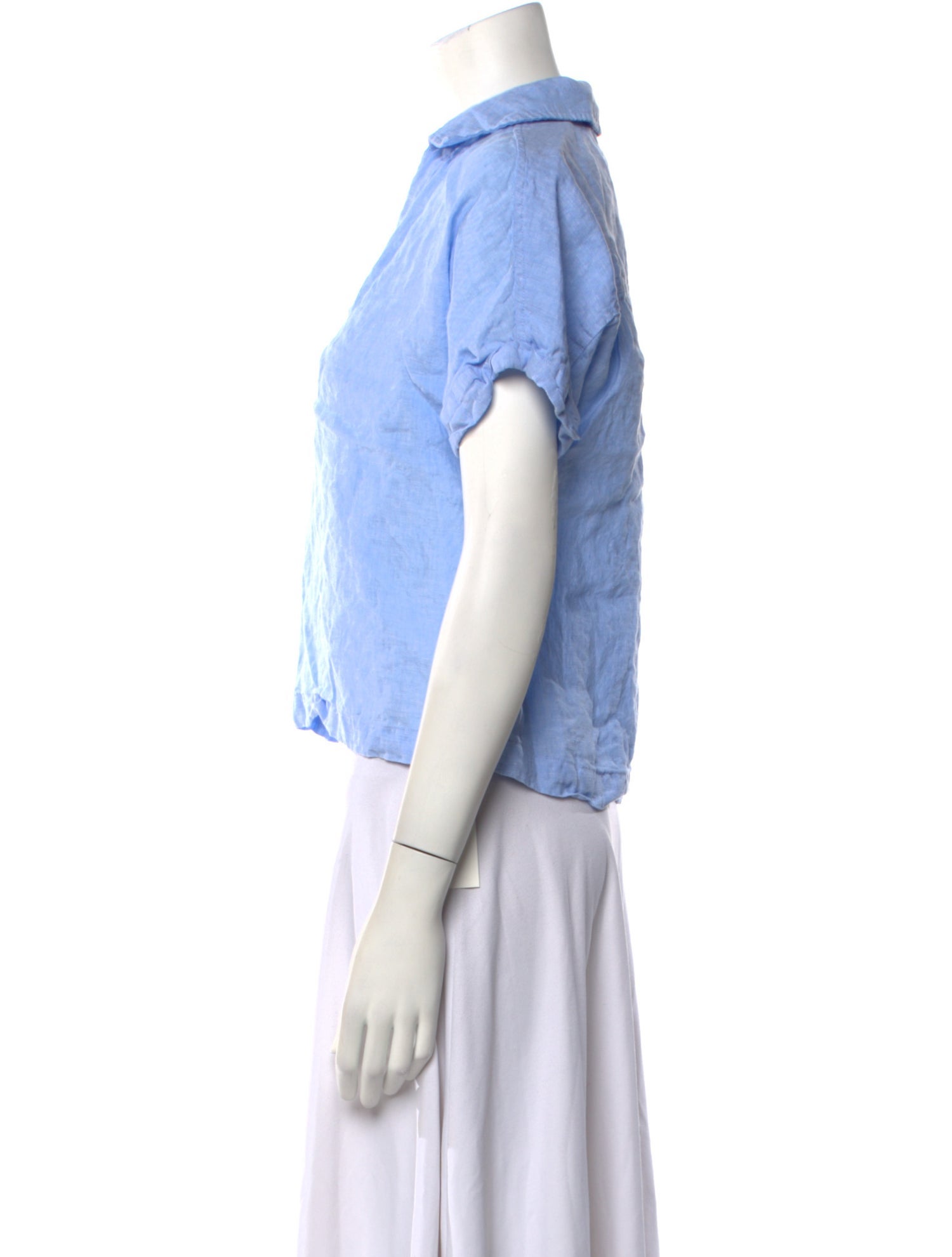 Saks Fifth Avenue Linen V-Neck Crop Top