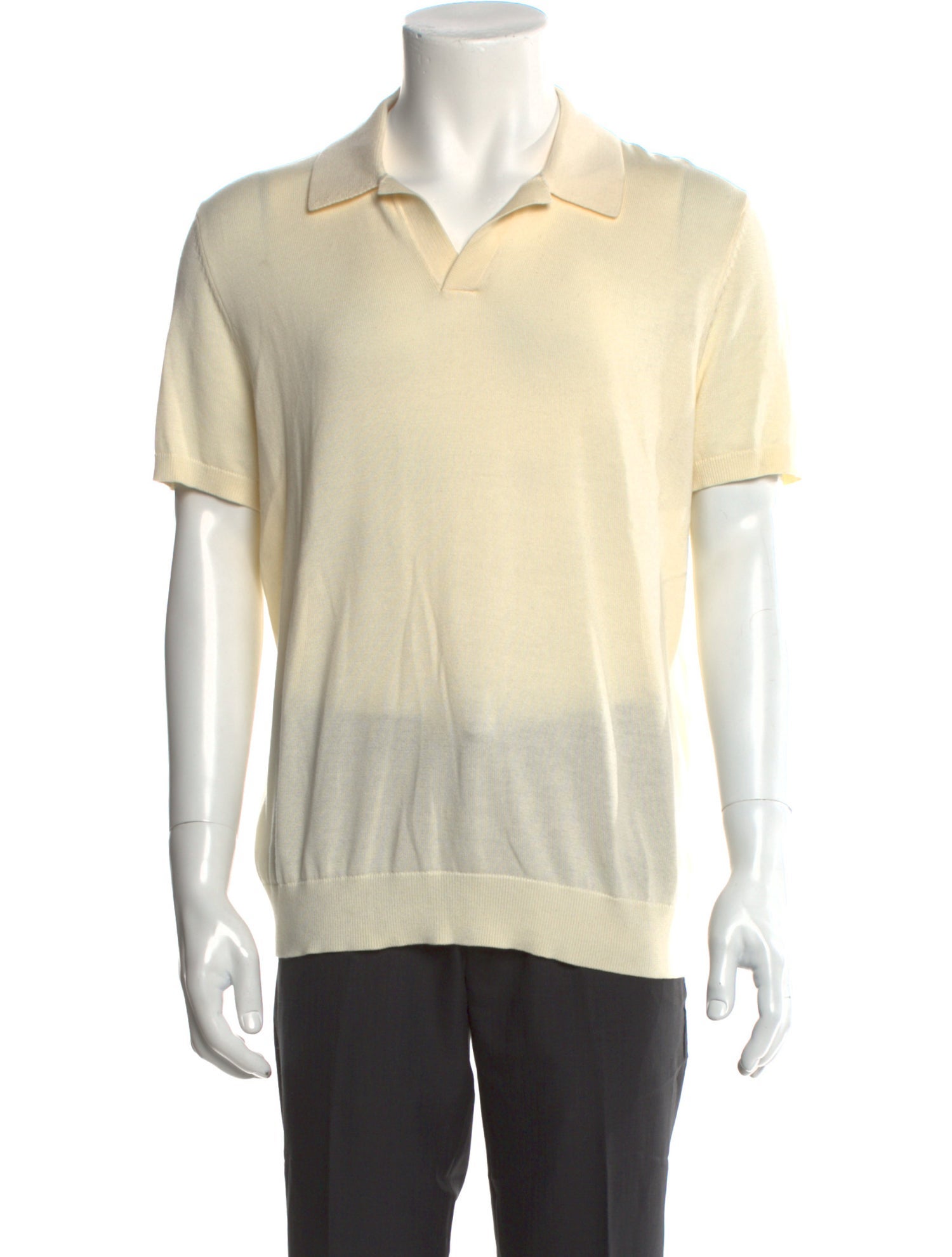 Saks Fifth Avenue V-Neck Short Sleeve Polo Shirt