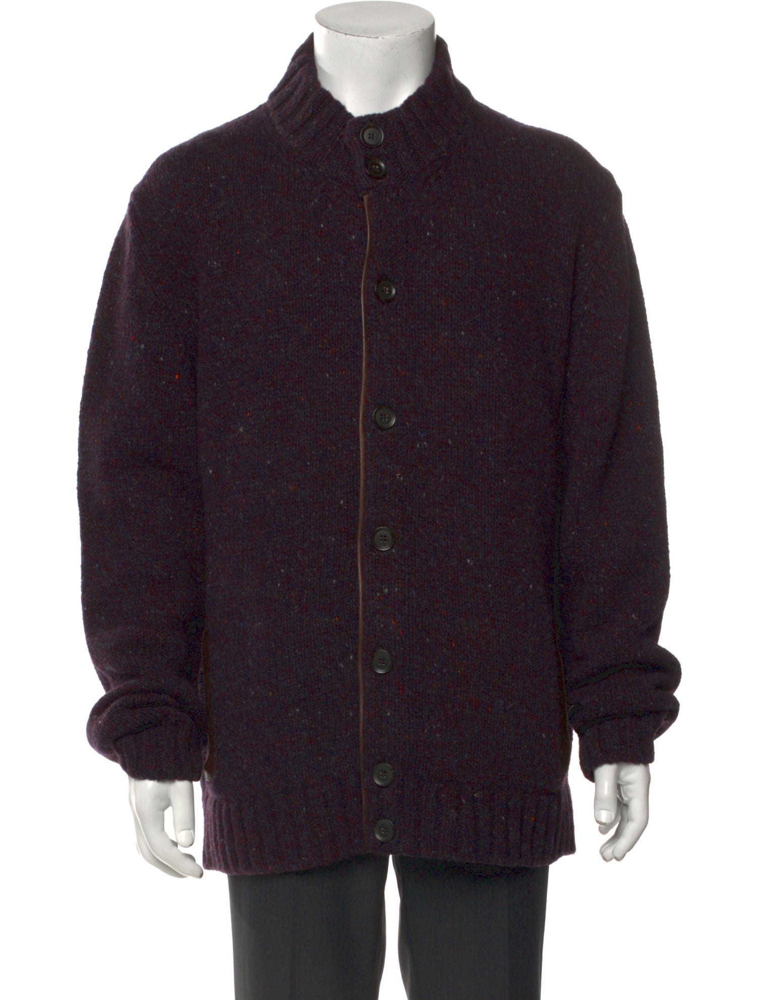 Saks Fifth Avenue Merino Wool Mock Neck Cardigan