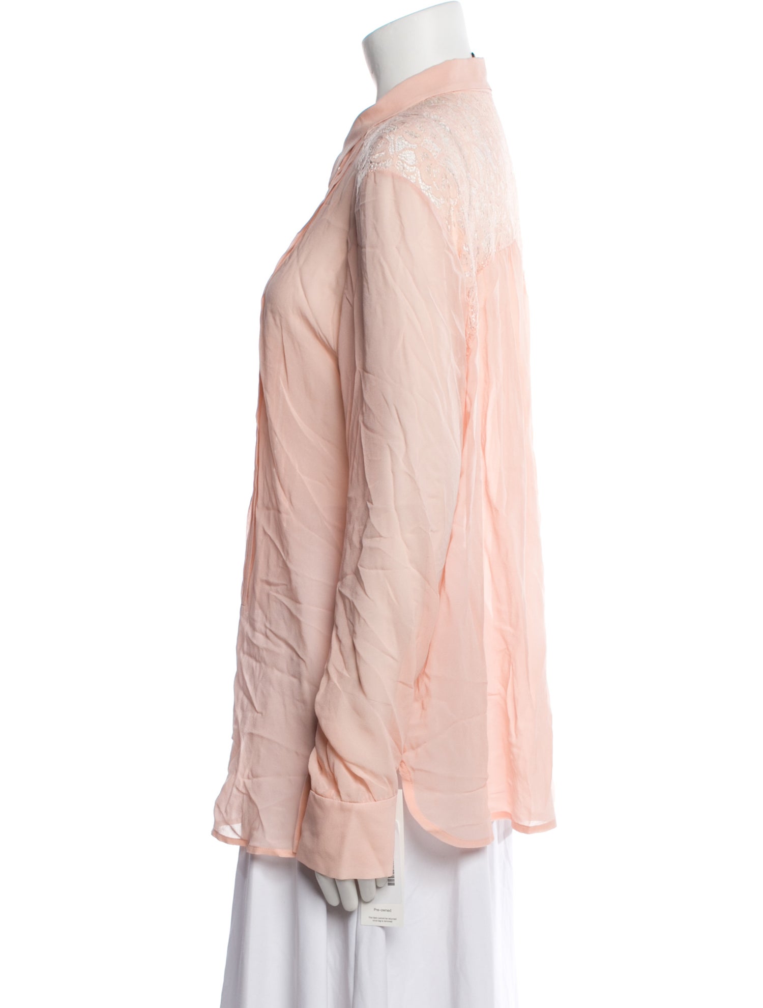 Saks Fifth Avenue Silk Long Sleeve Button-Up Top