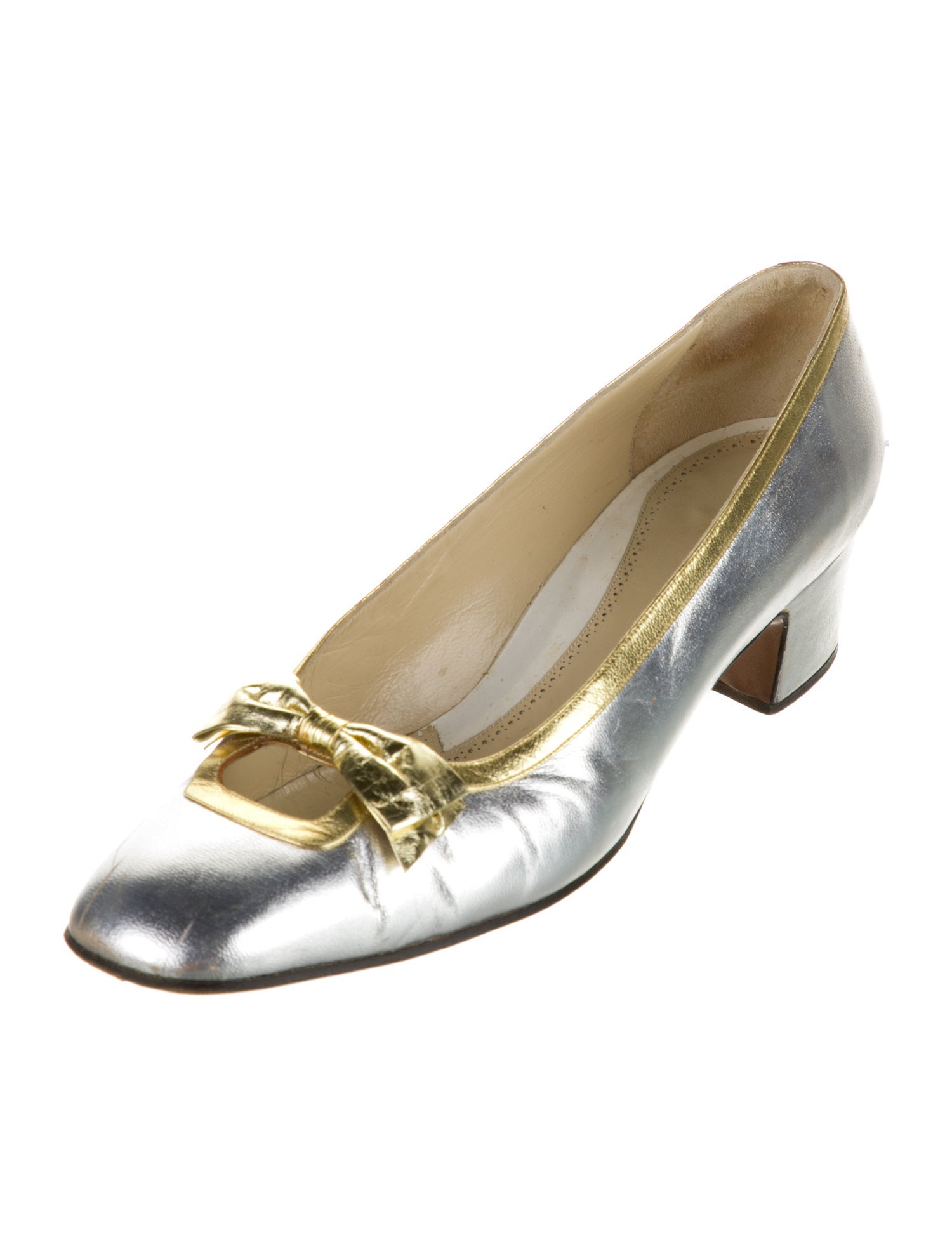 Saks Fifth Avenue Leather Bow Accents Ballet Flats