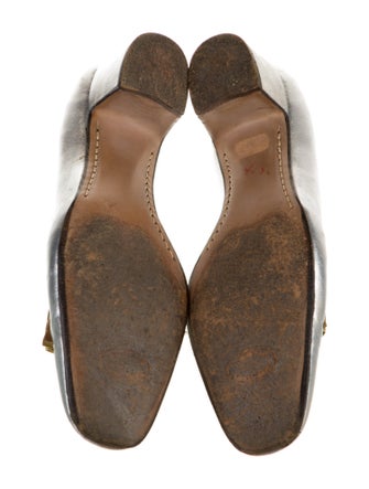 Saks Fifth Avenue Leather Bow Accents Ballet Flats