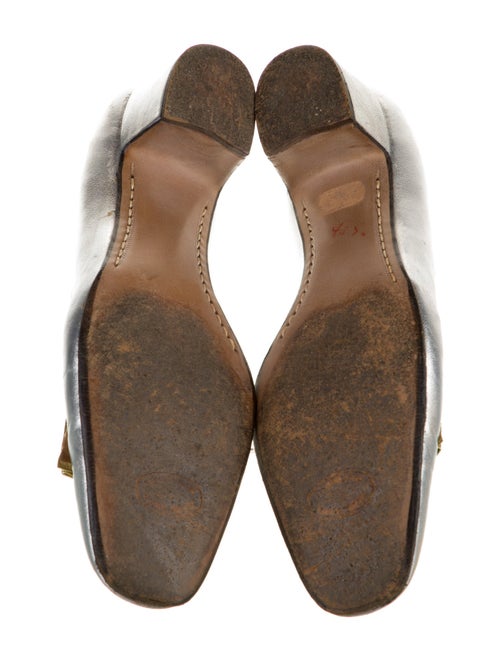 Saks Fifth Avenue Leather Bow Accents Ballet Flats