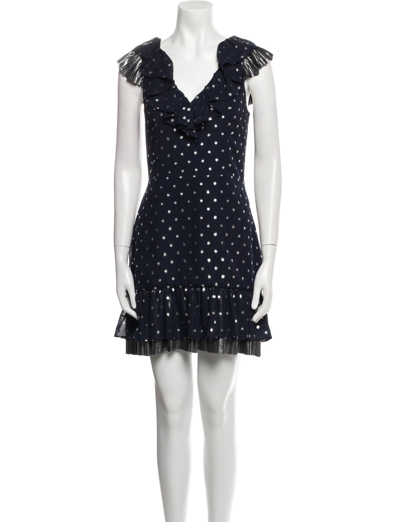 Saks Fifth Avenue Polka Dot Print Mini Dress