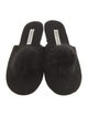 Saks Fifth Avenue Cashmere Faux Fur Trim Mules