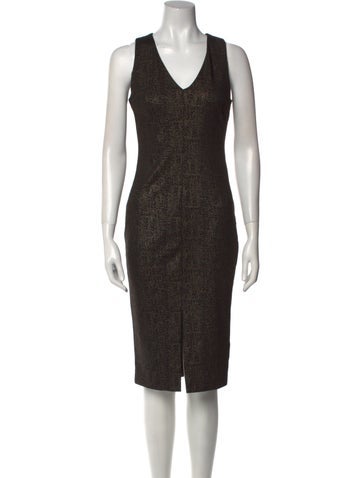 Saks Fifth Avenue Dresses V-Neck Midi Length Dress S