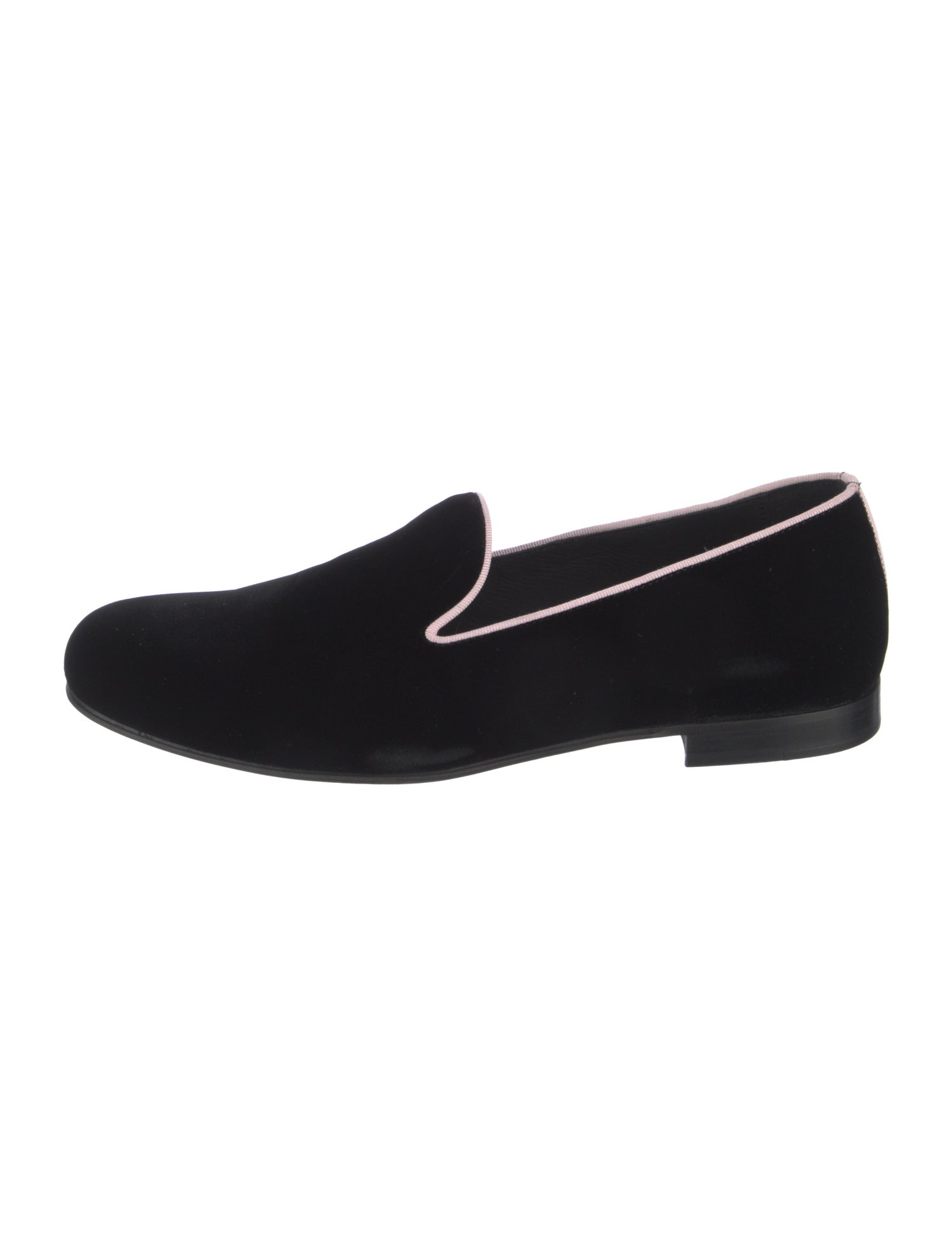Saks Fifth Avenue Velvet Grosgrain Trim Slippers