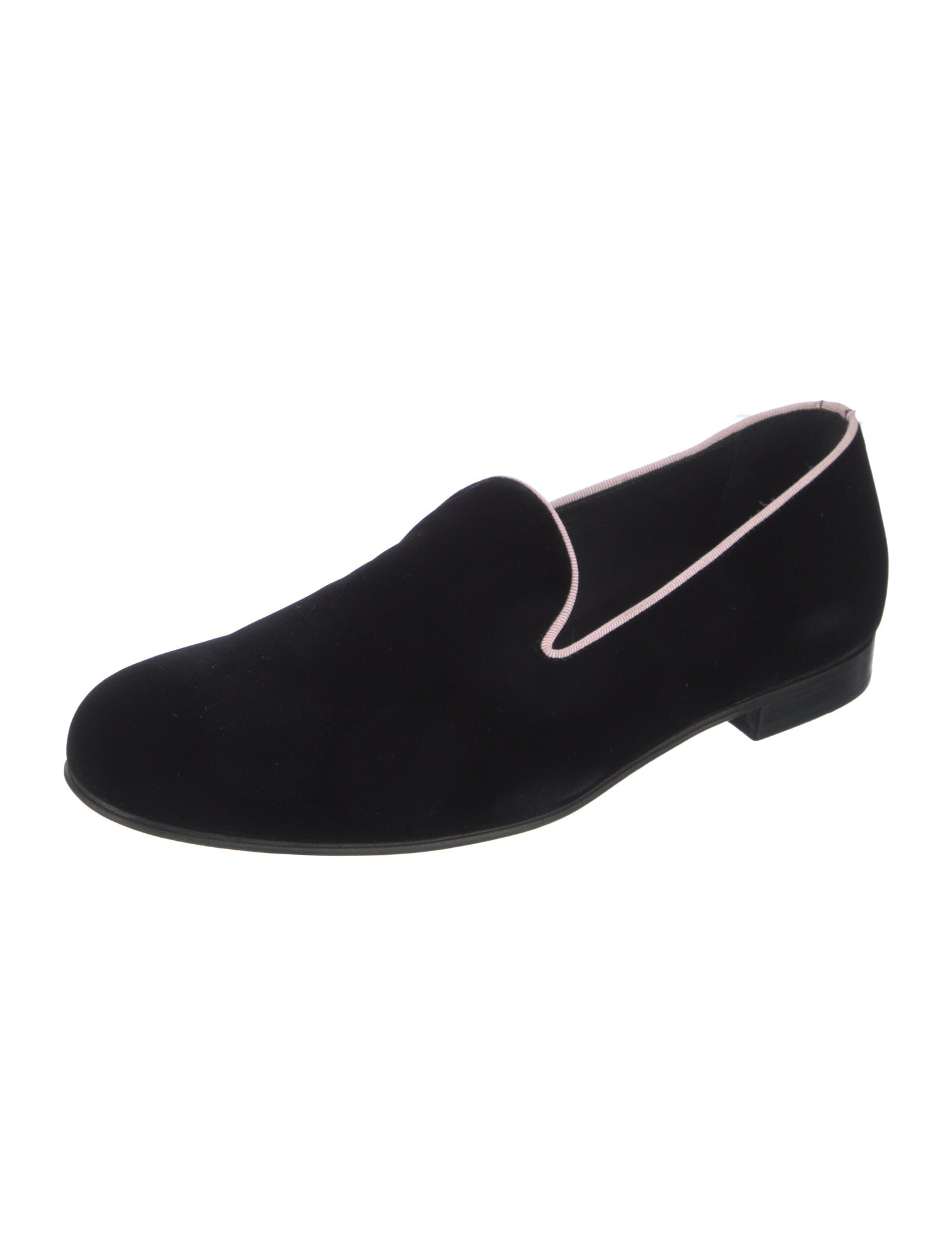 Saks Fifth Avenue Velvet Grosgrain Trim Slippers