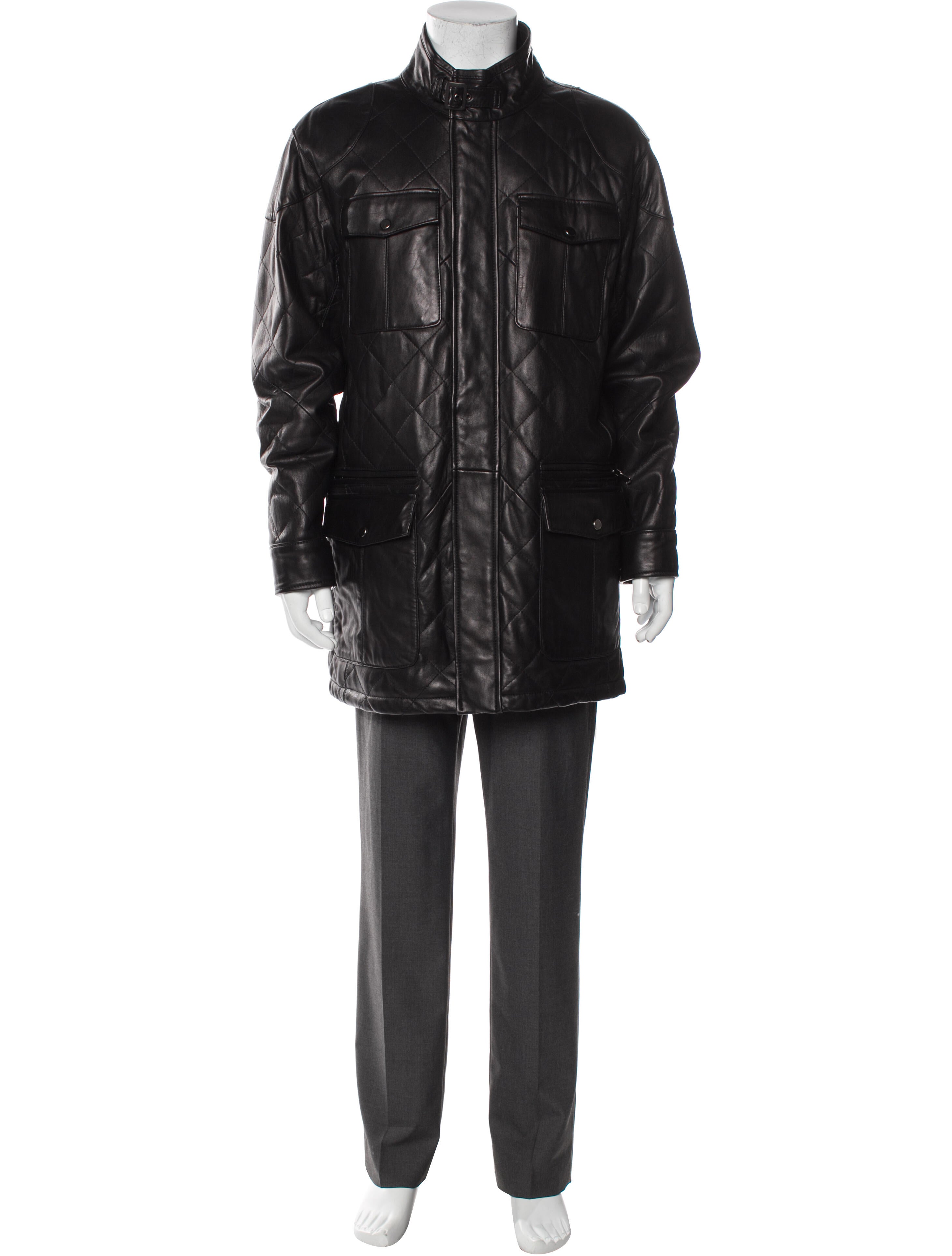 Saks Fifth Avenue Leather Parka