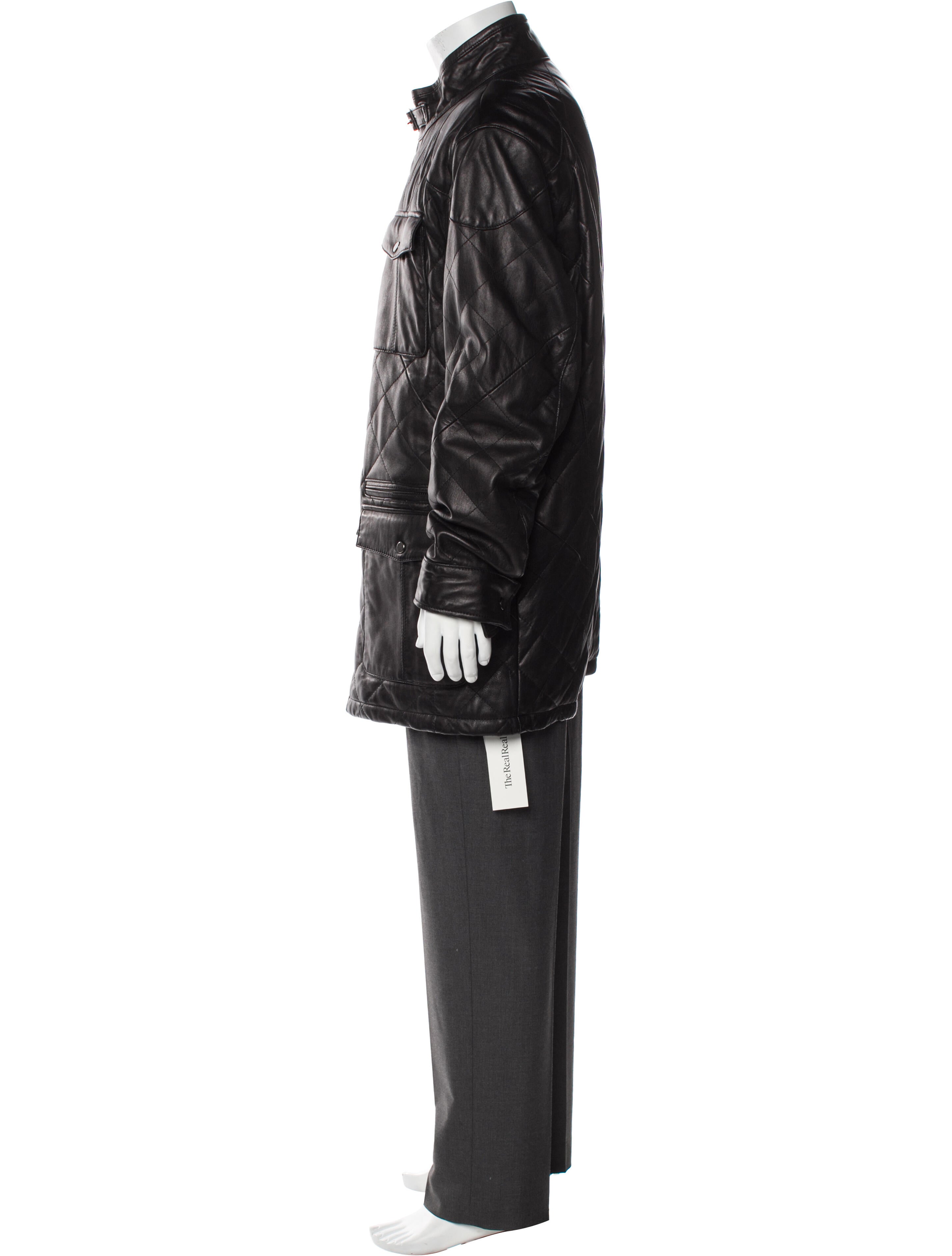 Saks Fifth Avenue Leather Parka