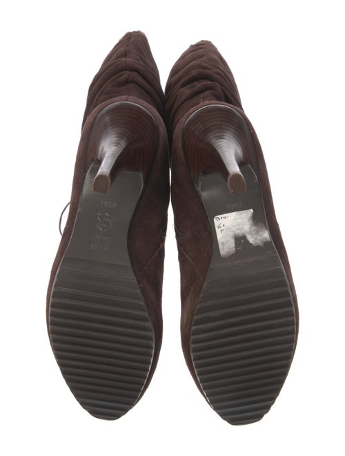 Saks Fifth Avenue Suede Studded Accents Lace-Up Boots