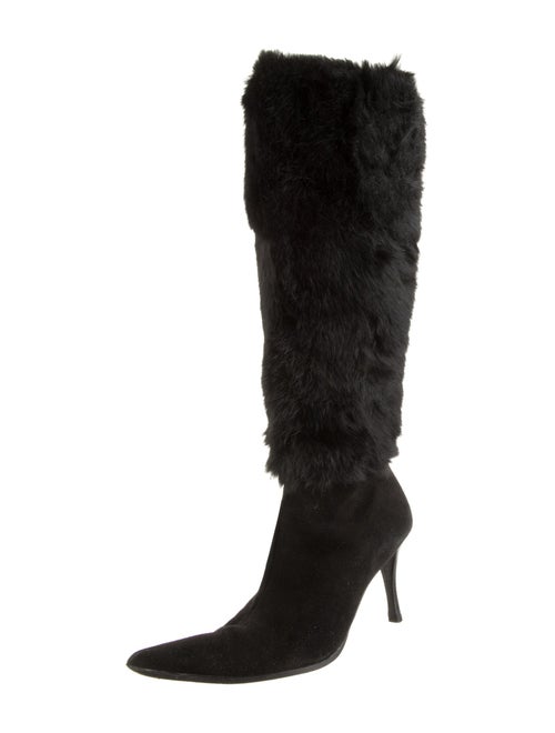 Saks Fifth Avenue Fur Fur Trim Boots