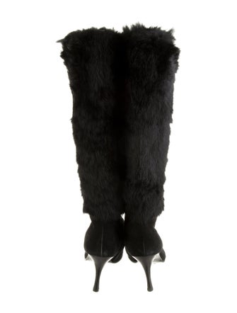 Saks Fifth Avenue Fur Fur Trim Boots