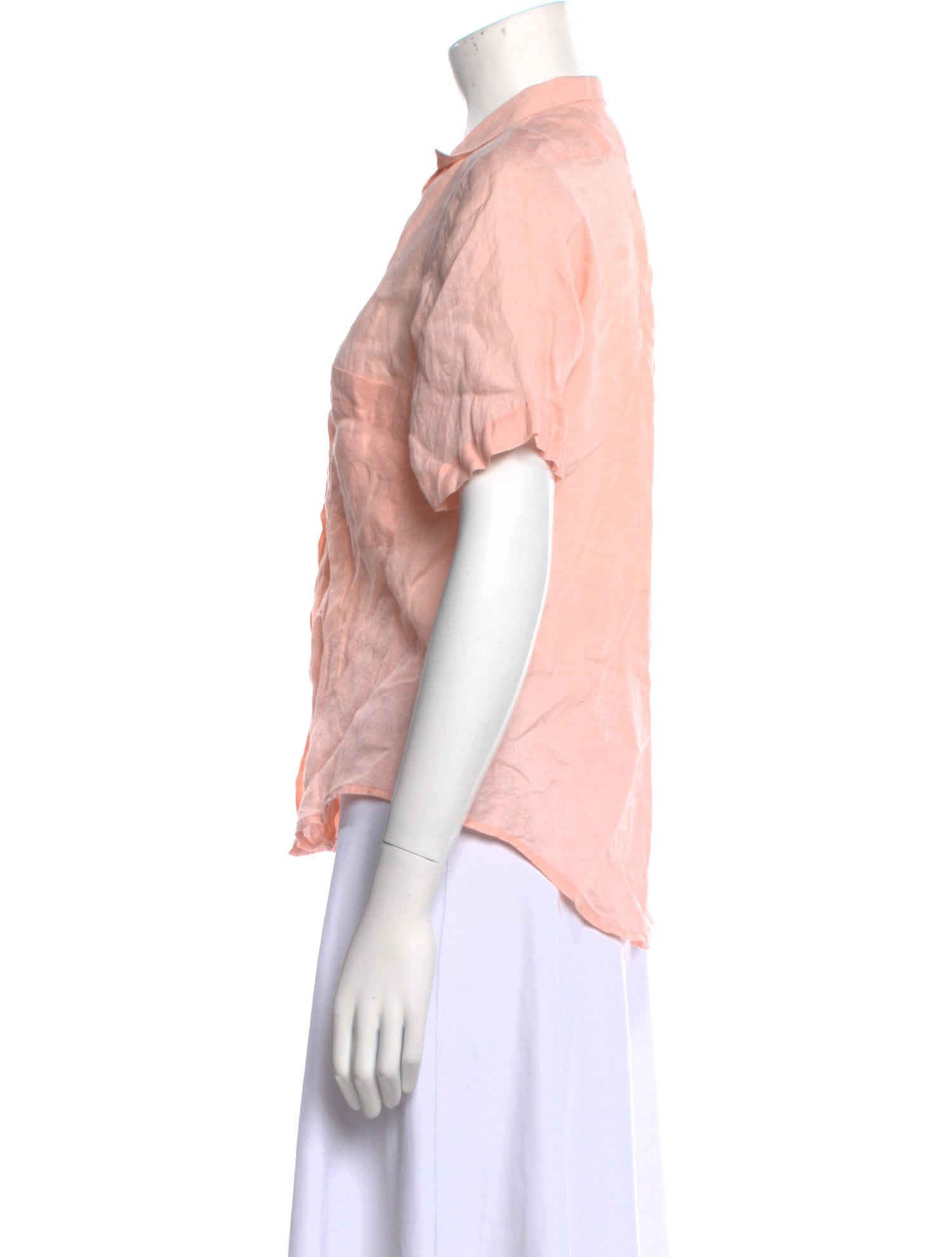 Saks Fifth Avenue Linen Short Sleeve Button-Up Top
