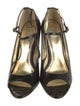 Saks Fifth Avenue Python T-Strap Pumps