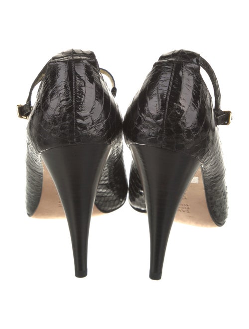 Saks Fifth Avenue Python T-Strap Pumps