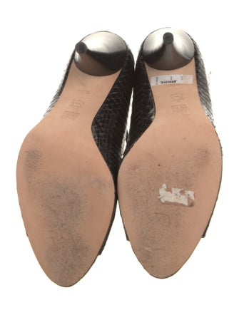 Saks Fifth Avenue Python T-Strap Pumps