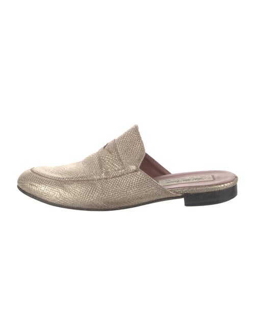 Saks Fifth Avenue Embossed Leather Mules