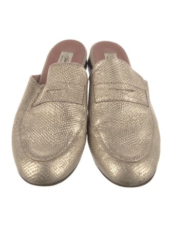 Saks Fifth Avenue Embossed Leather Mules