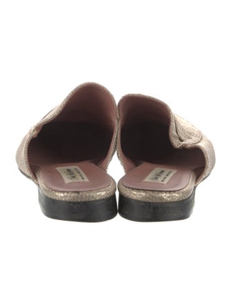 Saks Fifth Avenue Embossed Leather Mules