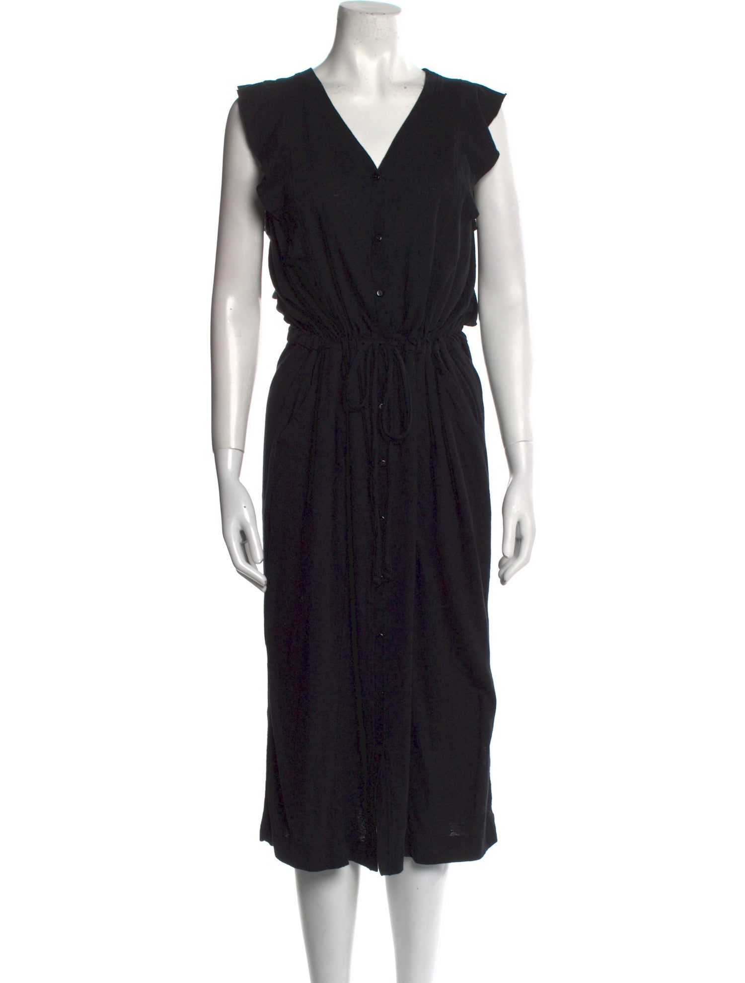 Saks Fifth Avenue V-Neck Midi Length Dress
