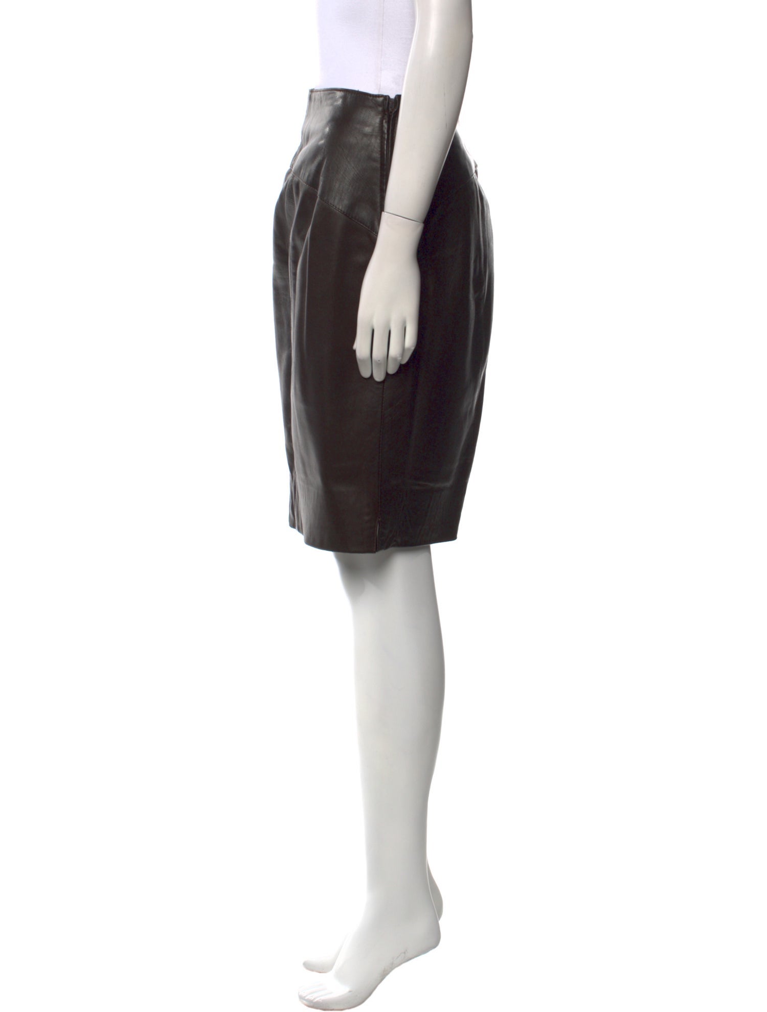 Saks Fifth Avenue Leather Knee-Length Skirt
