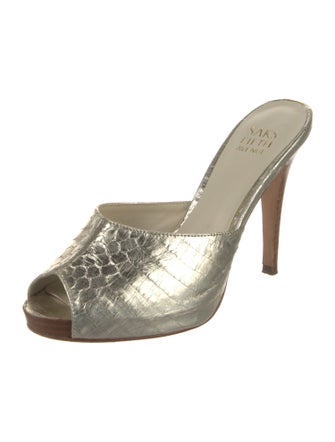 Saks Fifth Avenue Embossed Leather Mules